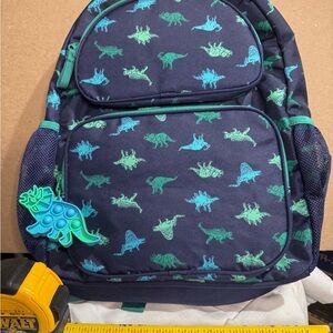 Dinosaur Print Kids Backpack - Blue and Green NWT